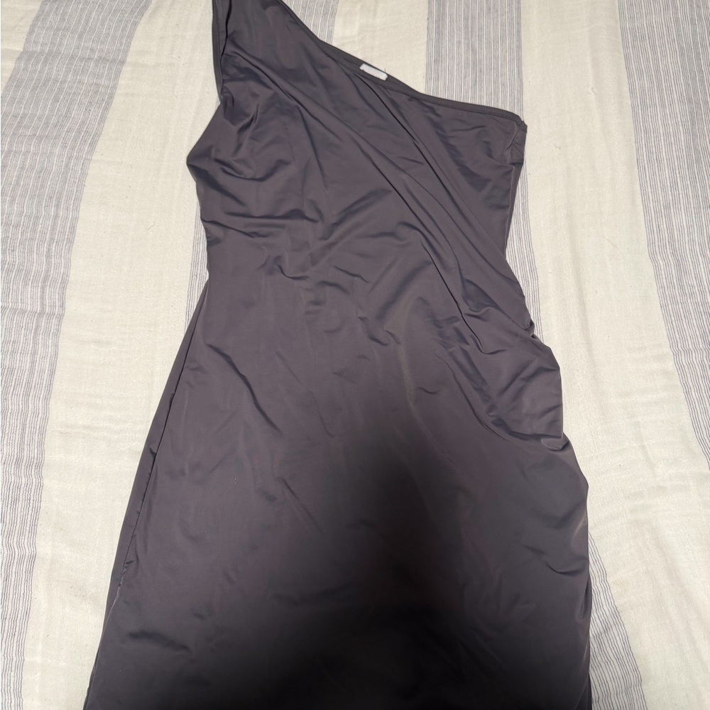 Princess Polly Charcoal One-Shoulder Dress